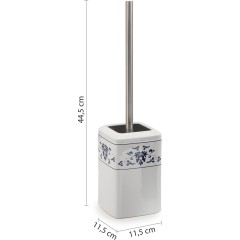 Gedy - CIXI WC štětka na postavení, porcelán, bílá/modrá CX3389