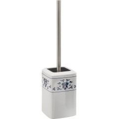 Gedy - CIXI WC štětka na postavení, porcelán, bílá/modrá CX3389