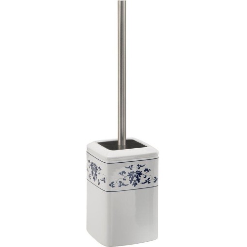 Gedy - CIXI WC štětka na postavení, porcelán, bílá/modrá CX3389