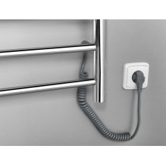 SAPHO - REDONDO elektrický sušák ručníků, kulatý, 600x1500 130 W, nerez lesk ER250V