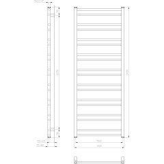 SAPHO - METRO DOS otopné těleso 550x1430 bílá mat IR430T