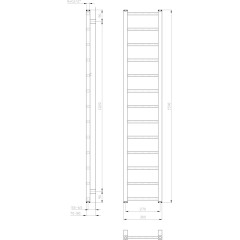 SAPHO - METRO LIGHT otopné těleso 300x1500 bílá IR446T