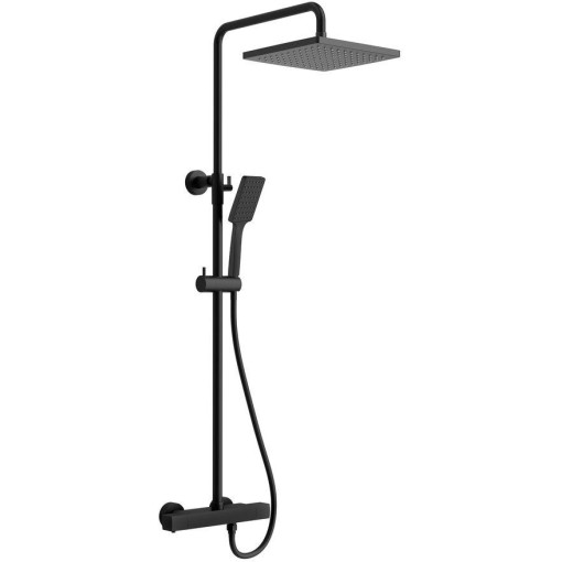 SAPHO - Sprchový sloup s termostatickou baterií, černá mat KJ639