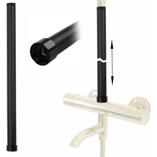 REA - Prodlužovací adaptér pro vanový/ sprchový set černý 50cm REA-K0880