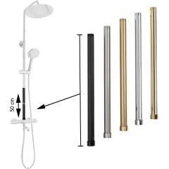 REA - Prodlužovací adaptér pro vanový/ sprchový set černý 50cm REA-K0880