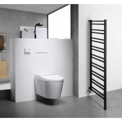 SAPHO - METRO SPACE otopné těleso 550x1430 do prostoru, černá mat IR438B