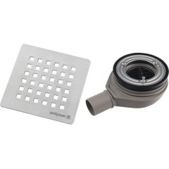 POLYSAN - FLEXIA vaničkový sifon, průměr 90, DN40, krytka nerez mat 17731