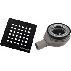 POLYSAN - FLEXIA vaničkový sifon, průměr 90, DN40, krytka černá 17751