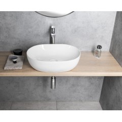 AQUALINE - Keramické umyvadlo na desku 49x36cm, bílá CA490