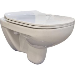 DEANTE Podomítkový rám, pro závěsné WC mísy bez tlačítka + WC bez oplachového kruhu Edge + SEDÁTKO CST_WC01 X EG1