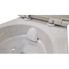DEANTE Podomítkový rám, pro závěsné WC mísy bez tlačítka + WC bez oplachového kruhu Edge + SEDÁTKO CST_WC01 X EG1