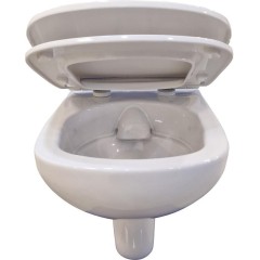 DEANTE Podomítkový rám, pro závěsné WC mísy + SLIM tlačítko chrom + WC bez oplachového kruhu Edge + SEDÁTKO CST_WC01 051P EG1