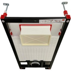 DEANTE Podomítkový rám, pro závěsné WC mísy + SLIM tlačítko chrom + WC Ideal Standard Tesi se sedátkem SoftClose, AquaBlade  CST_WC01 051P TE1