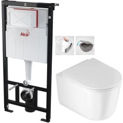 Předstěnový instalační systém bez tlačítka + WC DEANTE Jasmin se sedátkem RIMLESS /VÍROVÉ SPLACH/ AM101/1120 X JA1