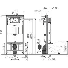 Předstěnový instalační systém s bílým tlačítkem M1710 + WC DEANTE Jasmin se sedátkem RIMLESS /VÍROVÉ SPLACH/ AM101/1120 M1710 JA1