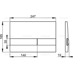 Předstěnový instalační systém s bílým tlačítkem M1710 + WC DEANTE Jasmin se sedátkem RIMLESS /VÍROVÉ SPLACH/ AM101/1120 M1710 JA1