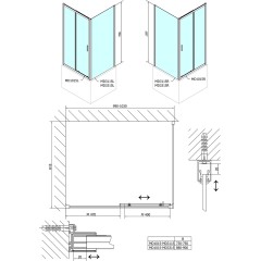 POLYSAN - DEEP boční stěna 900x1500 cm, čiré sklo MD3315