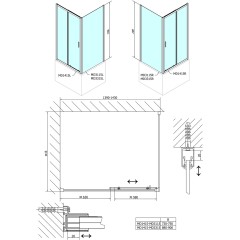 POLYSAN - DEEP boční stěna 900x1500 cm, čiré sklo MD3315