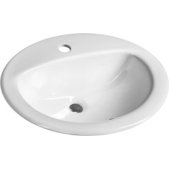 AQUALINE - Keramické umyvadlo, zápustné, 52x45cm, bílá 55227