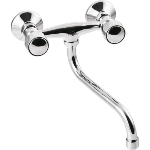 INVENA - Umyvadlová/dřezová baterie MODENA, 20cm otočný výtok typu S BC-11-F0S-L