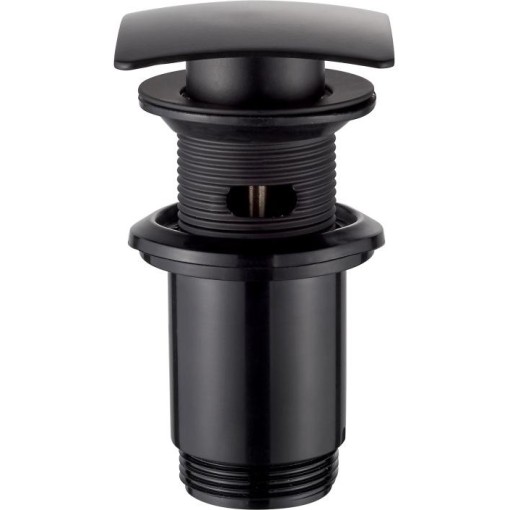 INVENA - CLICK-CLACK umyvadlový, černá s přepadem, square SC-B1-139-L