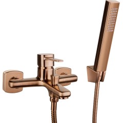 INVENA - Vanová baterie GLAMOUR včetně sprchového setu, měď BW-02-014-V