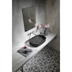 ISVEA - INFINITY OVAL keramické umyvadlo na desku, 55x36cm, antracit 10NF65055-2C