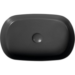 ISVEA - INFINITY OVAL keramické umyvadlo na desku, 55x36cm, antracit 10NF65055-2C