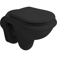 KERASAN - RETRO závěsná WC mísa, 38x52cm, černá mat 101531