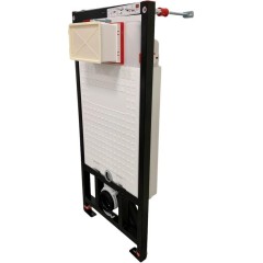 DEANTE Podomítkový rám, pro závěsné WC mísy + SLIM tlačítko chrom + WC INVENA PAROS  + SEDÁTKO CST_WC01 051P RO1