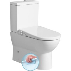SAPHO - JALTA WC kombi s funkcí bidetu Clean Star,  Rimless, spodní/zadní odpad, bílá LB402-1