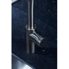KFA - DUERO BASIC dřezová baterie s otočnou vytahovací sprchou a přepínáním, INOX 6623-110-22