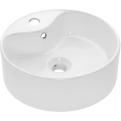 INVENA - Umyvadlo na desku GRANADA  41 cm,  kruhové ,CE-44-001-W)