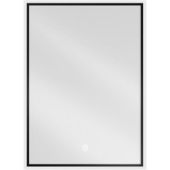 MEXEN - Erma zrcadlo s osvětlením 50 x 70, LED 6000K, černý rám 9814-050-070-611-70