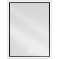 MEXEN - Erma zrcadlo s osvětlením 60 x 80, LED 6000K, černý rám 9814-060-080-611-70