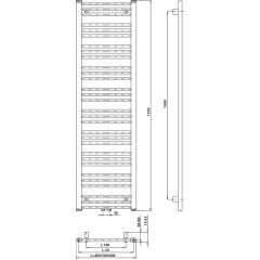 Bruckner - ALBRECHT otopné těleso 400x1570, středové připojení, chrom 600.113.1