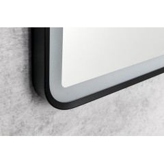 AQUALINE - SWIDA zrcadlo s LED osvětlením 60x80cm, dotykový senzor, stmívatelné, černá mat SW060