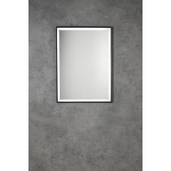 AQUALINE - CORNA zrcadlo s LED osvětlením 60x80cm, dotykový senzor, stmívatelné, černá mat CN060