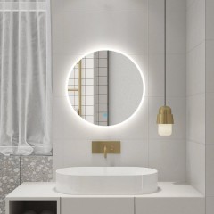 AQUALINE - URSA kulaté zrcadlo s LED osvětlením ø 60cm, dotykový senzor, stmívatelné UR060