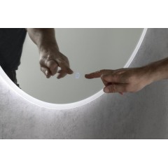 AQUALINE - URSA kulaté zrcadlo s LED osvětlením ø 60cm, dotykový senzor, stmívatelné UR060