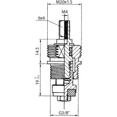 AQUALINE - Uzavírací klasický vršek 3/8" P Myjava 1503995