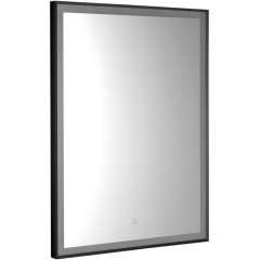 AQUALINE - CORNA zrcadlo s LED osvětlením 60x80cm, dotykový senzor, stmívatelné, černá mat CN060