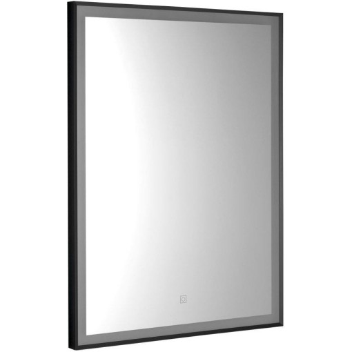 AQUALINE - CORNA zrcadlo s LED osvětlením 60x80cm, dotykový senzor, stmívatelné, černá mat CN060