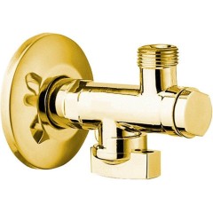 SAPHO - Rohový ventil s matkou, 1/2"x 3/8", zlato 2020ZL