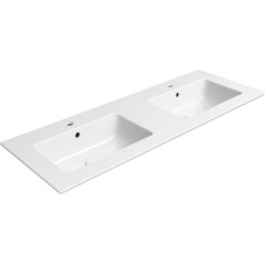 GSI - PURA keramické dvojumyvadlo Slim 122x46cm, bílá ExtraGlaze 8888111