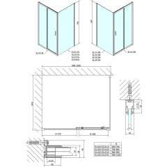 POLYSAN - EASY sprchové dveře 1000, čiré sklo EL1015