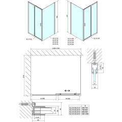 POLYSAN - EASY sprchové dveře 1500, čiré sklo EL1515