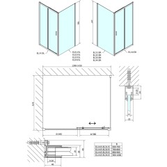 POLYSAN - EASY sprchové dveře 1400, čiré sklo EL1415