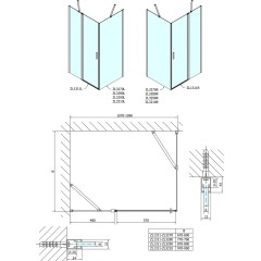 POLYSAN - ZOOM sprchové dveře 1100, čiré sklo ZL1311