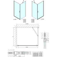 POLYSAN - ZOOM sprchové dveře 800, čiré sklo ZL1280